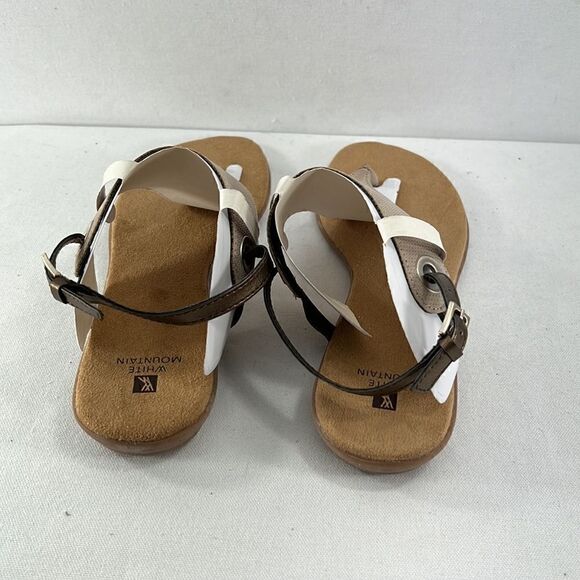 White Mountain London Flat Sandals Taupe Various Size - Picture 3 of 7